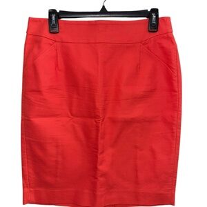 J. Crew Vibrant Red The Pencil Skirt Size 8